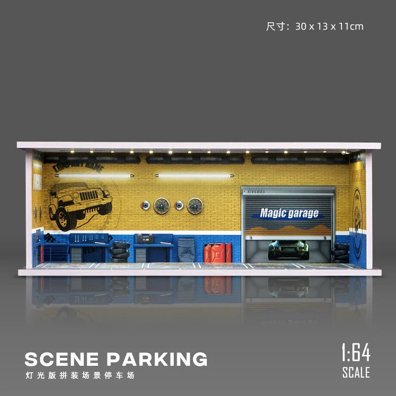 Timemmicro + Moreart 1:64 Scena Di Montaggio Del Garage A Tema Officina Versione Leggera