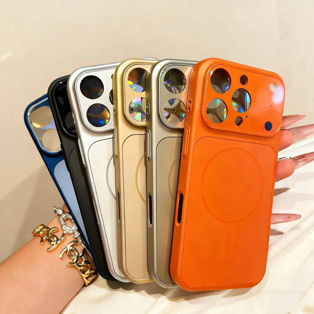 Premium Matte Nano Glass Magnetic Phone Case with Wireless Charging Capability