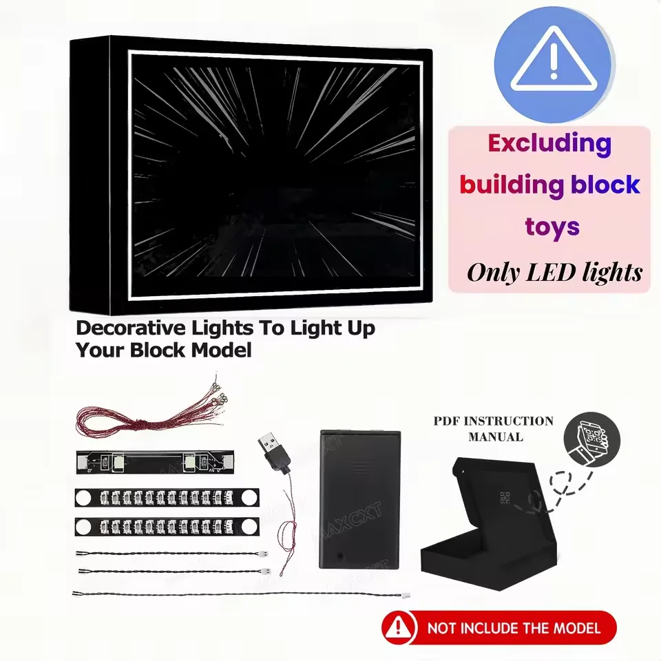레고-스타워즈용 MAXCXT LED 조명: R2-D2 75308 배터리 박스가 있는 DIY 장식 램프(레고 빌딩 블록 세트는 포함되지 않음)