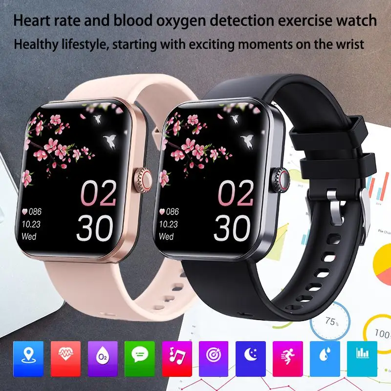 

Ultimate Smart Watch with Advanced Heart Rate Monitoring and Blood Oxygen Monitoring Technology - Your Perfect Fitness Companion