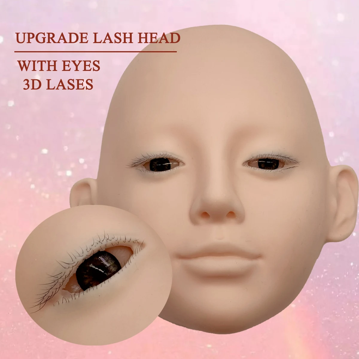 Professional Eyelash Extension Training Head