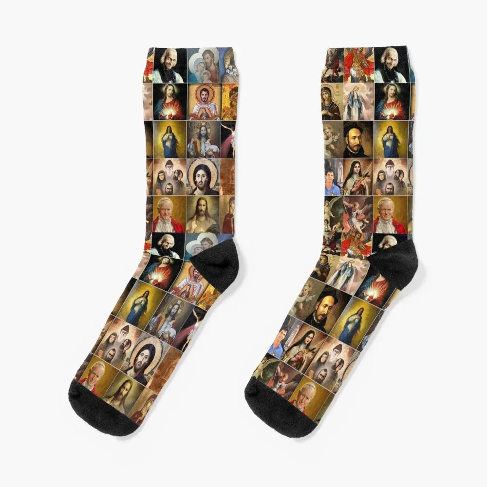 

Saints Jesus Mary I trust in You Socks hiphop funny sock anime Socks For Women Men's