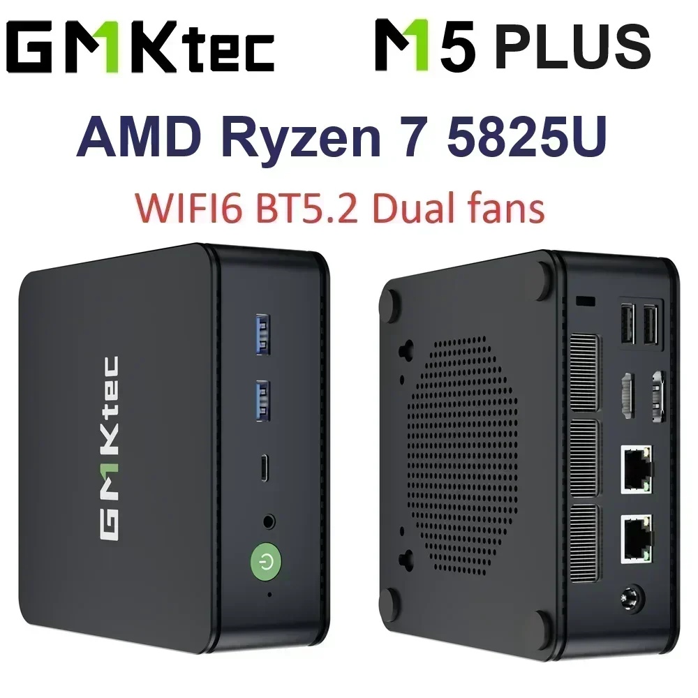 GMKtec M5 Plus AMD Ryzen 7 5825U Mini PC DDR4 16GB/32GB