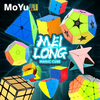 Moyu Meilong Strange-shape Magic Cube Four Leaf Clover / Double Skew / Polaris / Maple Leaves Skew Profession Puzzle Education 1