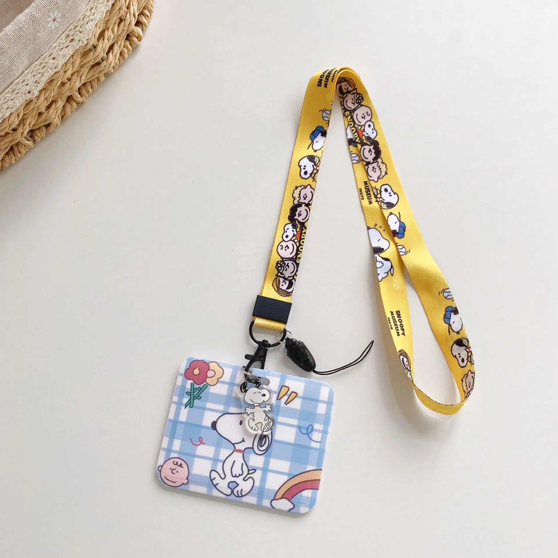 New Snoopy ID Card Holder Lanyard Name Credit Card Holders Bank Card Neck  Strap Card ID Holders Identity Badge Accessories Gifts