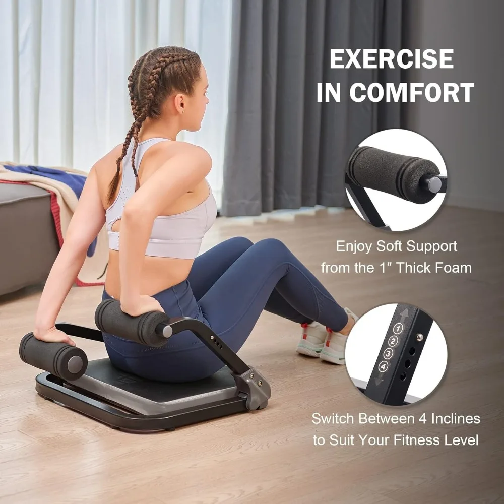 2 in 1 Ab Machine with Resistance Bands for Home Gym