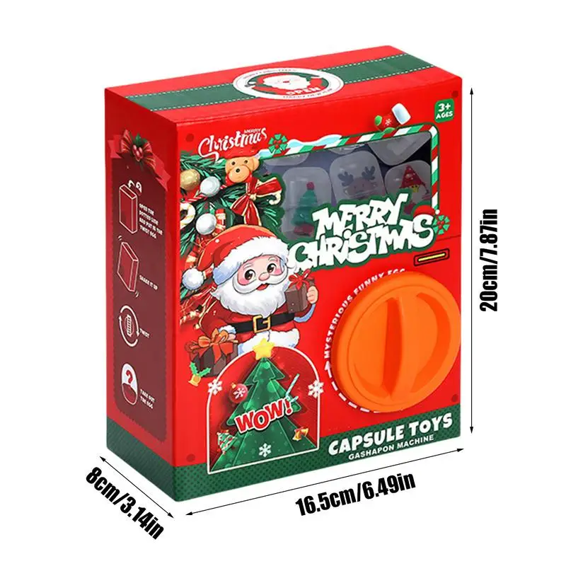 Christmas Egg Twisting Christmas Eggs Mini Vending Machine Children's Funny Egg Toys Egg Claw Machine For Boys Girls Teens Kids 6