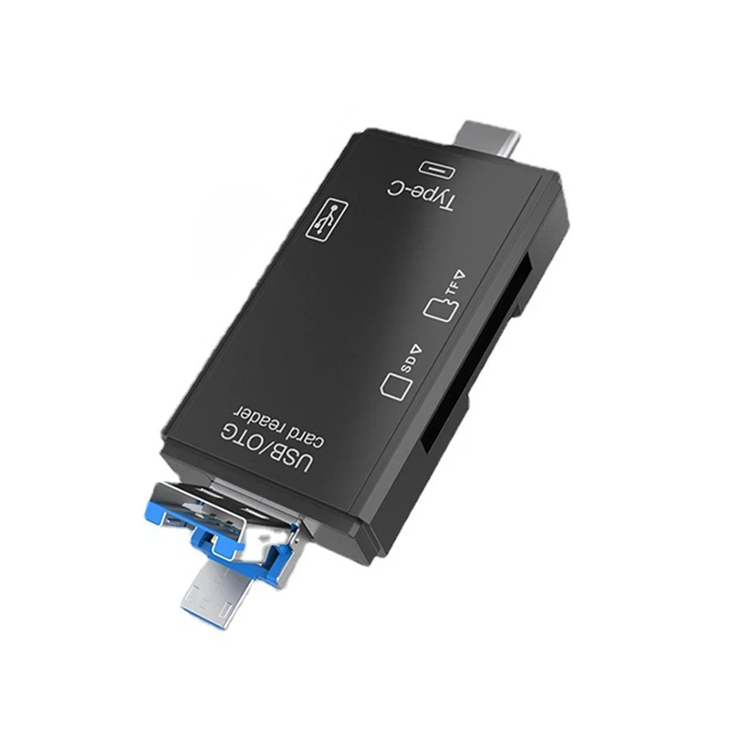 6 in 1 USB/마이크로 USB/타입 C to SD TF 카드 어댑터 OTG SD/TF 카드 리더 USB 3.0 USB C 카드 리더 노트북 PC 액세서리