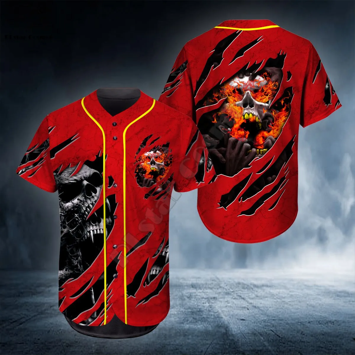 PLstar Cosmos Pray Skull Baseball Jersey Shirt Baseball Shirt 3D All Over Printed Shirts hip hop Tops Love Skull Gift