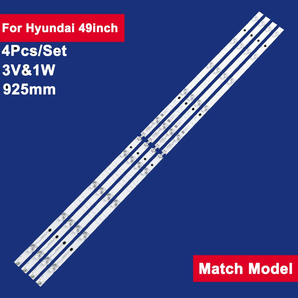 

3V Square Lens 4Pcs 925mm Backlight Led Tv Repair Parts for Hyundai 49inch CRH-ZG49G6000303009047C1 LB-C490F18-E5S-H-G01