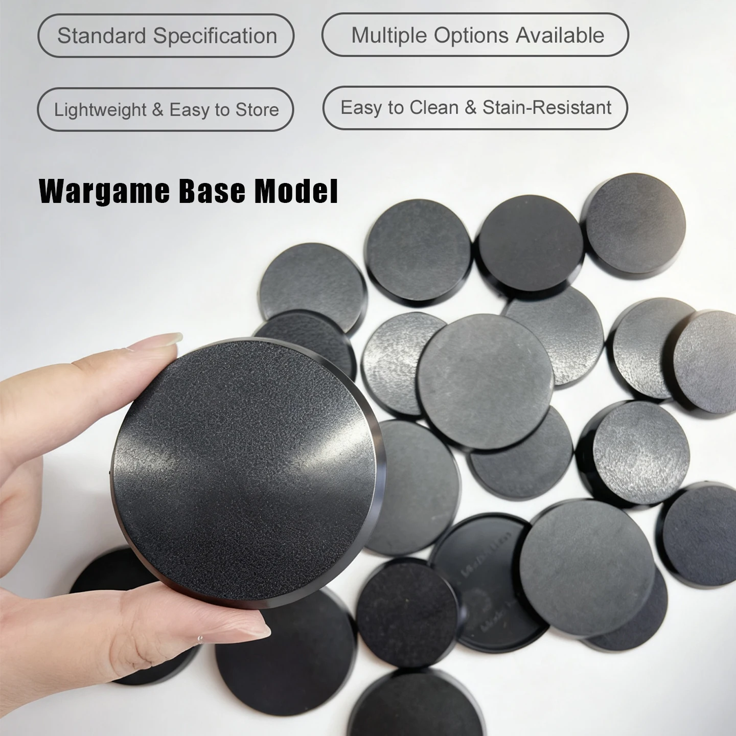 5Pcs 50MM/60MM/70MM 플라스틱 라운드 베이스 모델 장난감 Wargame/테이블 게임/군사 풍경 액세서리 디오라마 키트