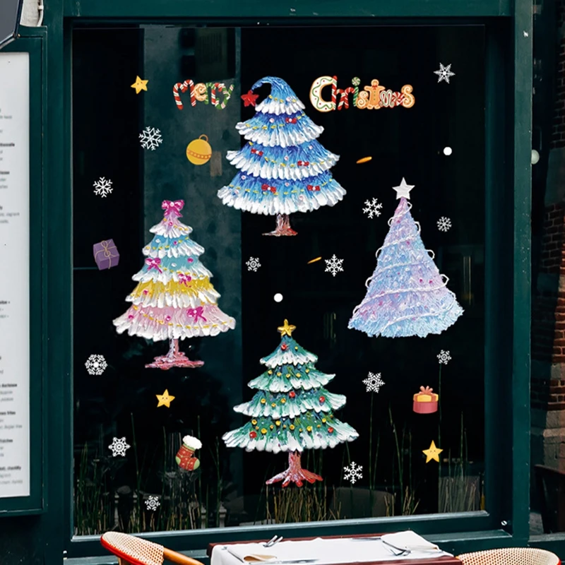 Autocollant Déco Fenêtre "Joyeux Noël" - Sticker Vinyle Amovible - Haute Qualité - Trendy Wall Designs