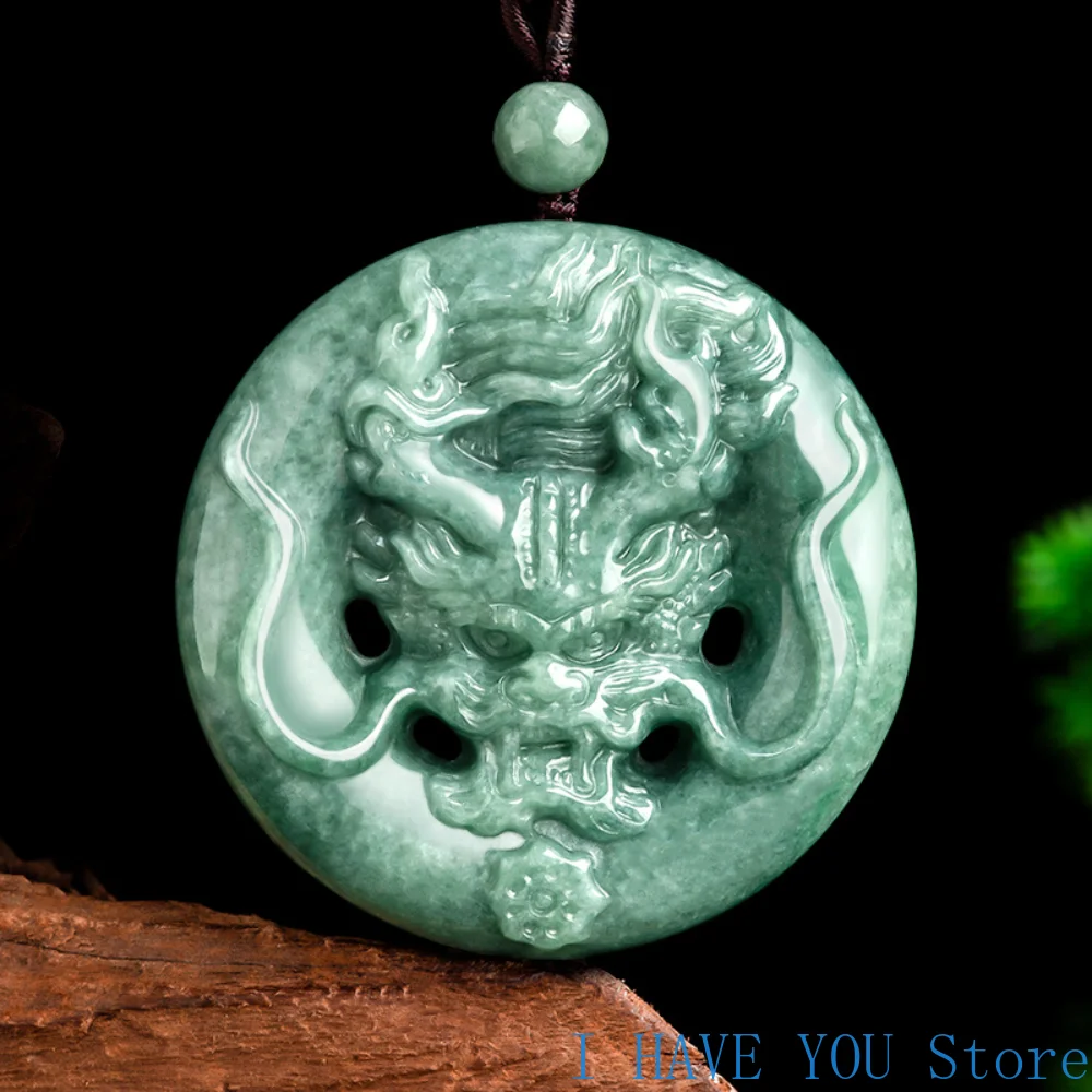 

Natural A-grade Jade Pendant, Tyrant Dragon Brand Zodiac Dragon Bean Seed Jade Pendant, Men's and Women's Jade Necklace