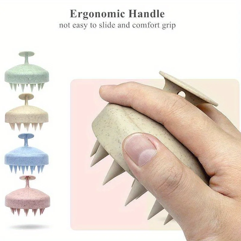 Eco-Friendly Soft Bristle Hair Brush & Portable Silicone Scalp Massager Gift Set