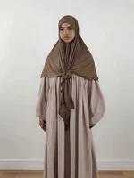 وشاح مربع كبير الحجم من قماش الجيرسي مودال، مطاطي، مناسب للحجاب الإسلامي الفوري، مناسب لعيد الفطر، غطاء رأس للصلاة للنساء. 1 145*145 سنتيمتر حجم كبير جيرسي مشروط وشاح مربع بسط مسلم لحظة الحجاب طبقة خيمار عيد المرأة الإسلامية الصلاة الحجاب 3