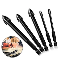 Hexagonal Handle Glass Tile Diamond Drills Bit Carbide Cross Triangle Ceramic Tile Marble Multi Function Drill Bit