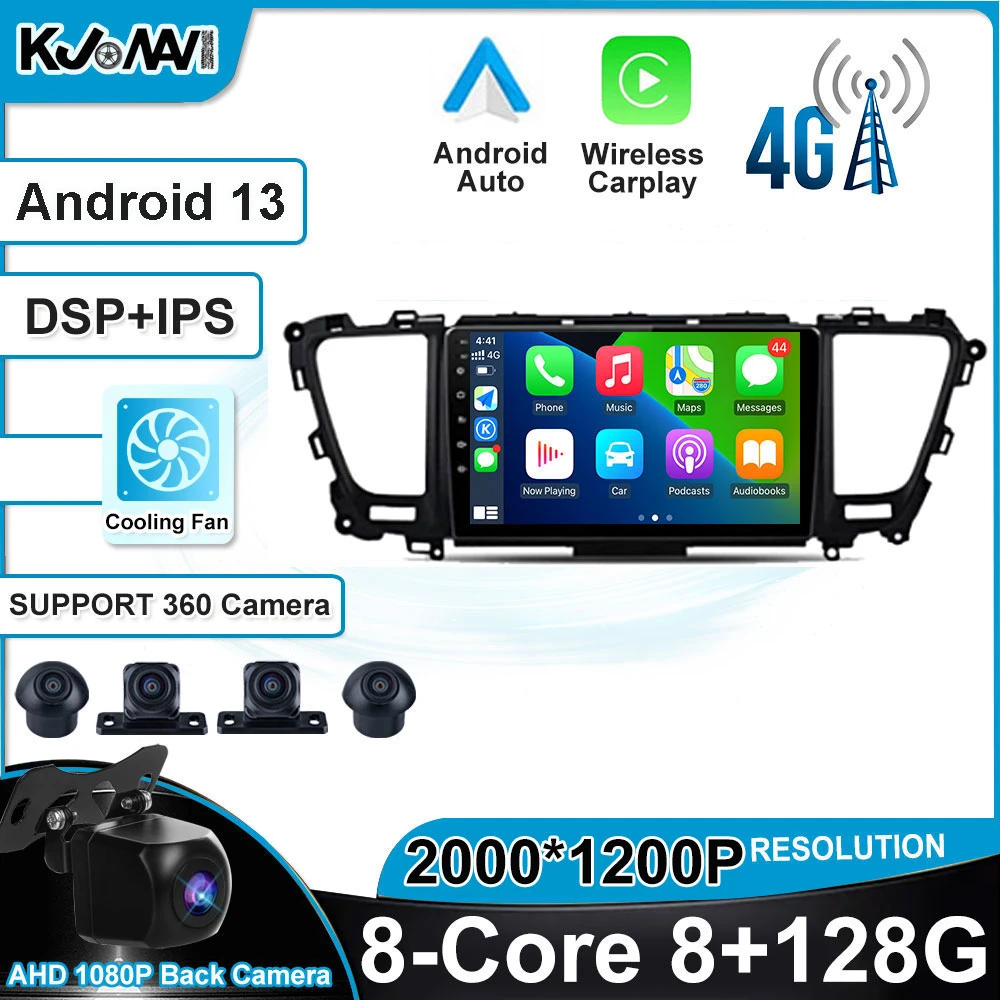 Carplay DSP WIFI Android 13 For Kia Carnival YP Sedona 2014 2020 Car
