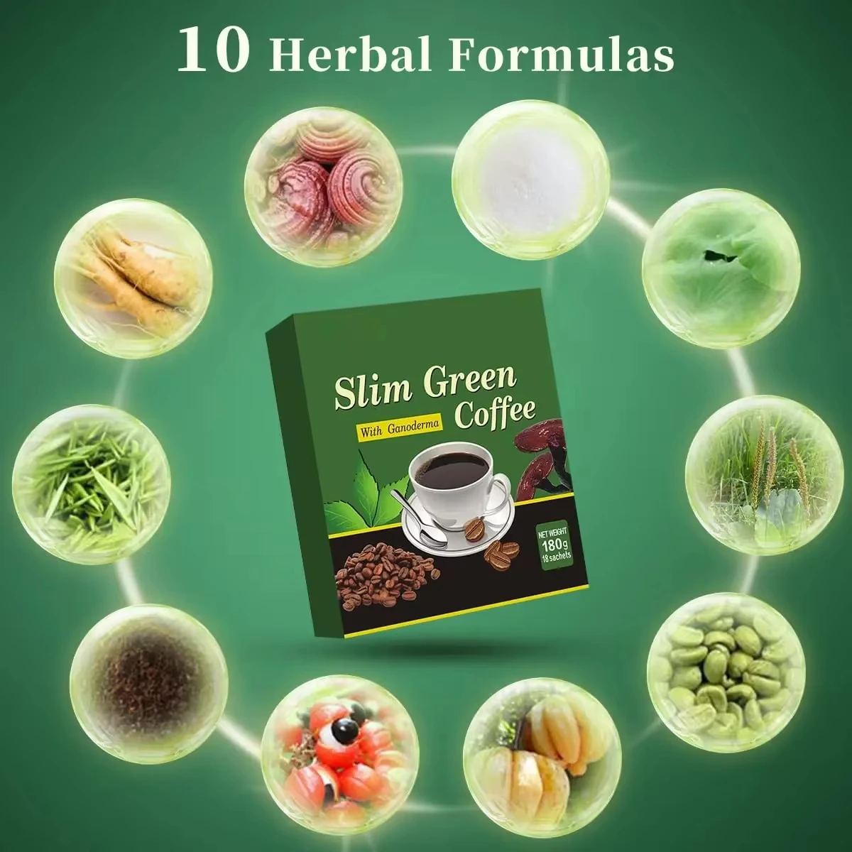 2 Boxs 18 Pcs/Box Natural Herbal Premium Slim Green Coffee Bean Extract Powder Super Safe Weight Loss Fast Sliming Products