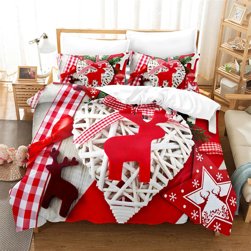 

Christmas Decorations Bedding Kids Duvet Cover Set Queen Bedding Set King Size Comforter Set Bed Cover Set Christmas Bedding Set