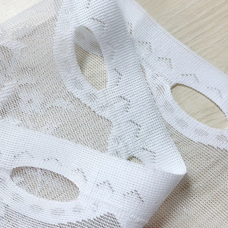 Nordic lace window screen curtain partition pull curtain white embroidered door curtain coffee curtain  home decoration 5
