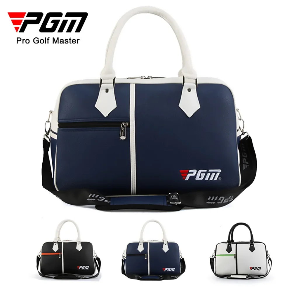 PGM Golf Clothing Bag Large Capacity Ultra Light and Portable Men's and Women's PU Shoes Bag Cross Body Shoulder Bag YWB017