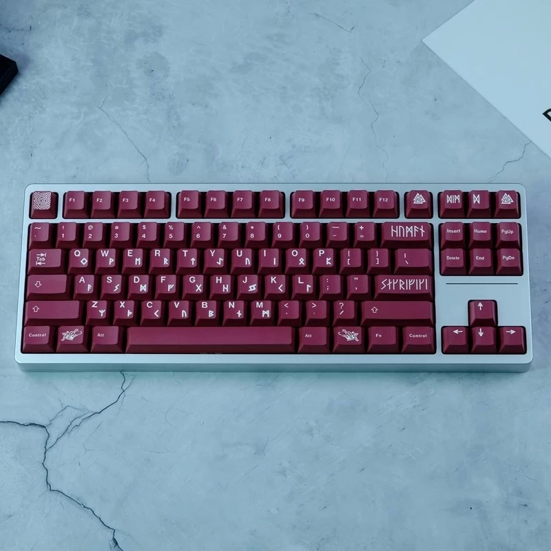 Gmk Blot-keycaps Grupo Pbt Sublimação de Corante 61 64 68 78 84 87 96 980 104 108 Perfil de Cereja 135 Chaves - Imagem 3