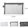 Simple Transparent Mesh Pencil Case Storage Student Pencil Bag Large Capacity Pouches Stationery Cosmetic Bags 4