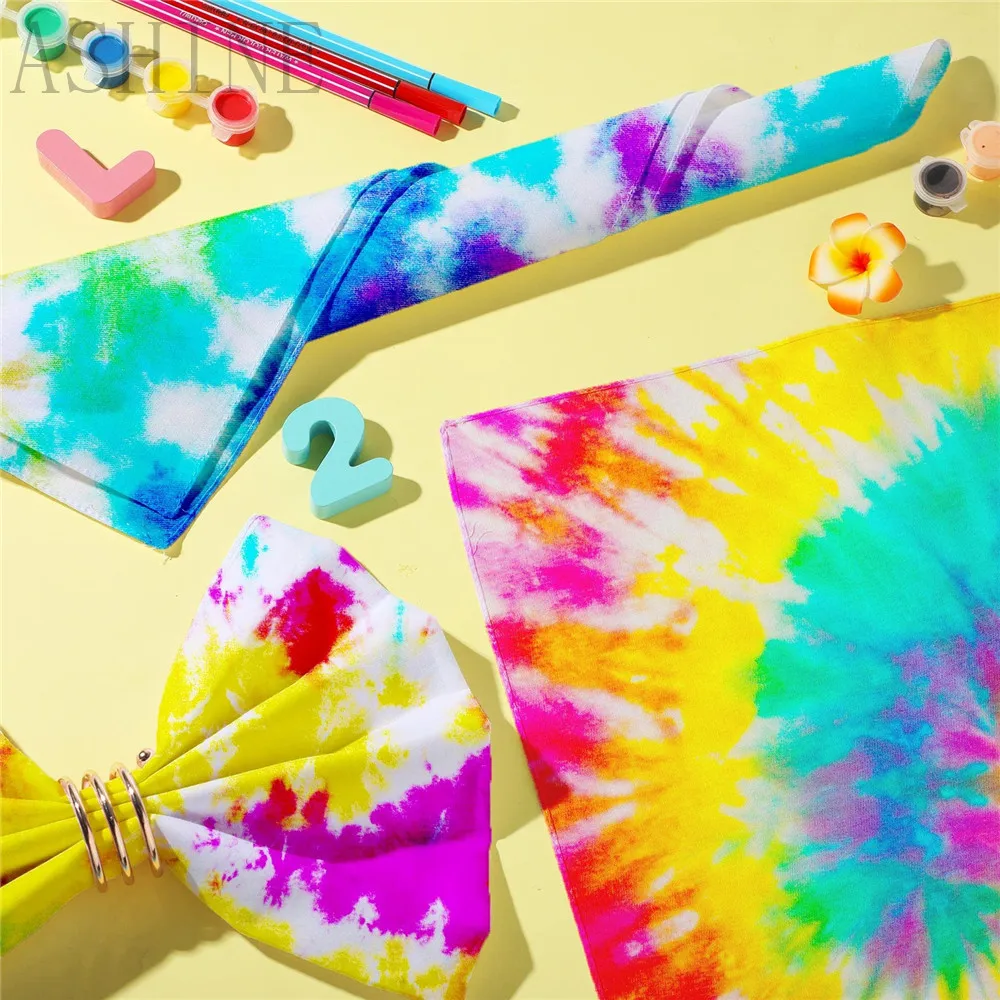 Krawatte sterben weiße Bandanas Baumwoll stoff Taschen tücher Männer Baumwoll tuch für Haar bedeckungen, Stirnbänder, Krawatten, Servietten – Detail 7