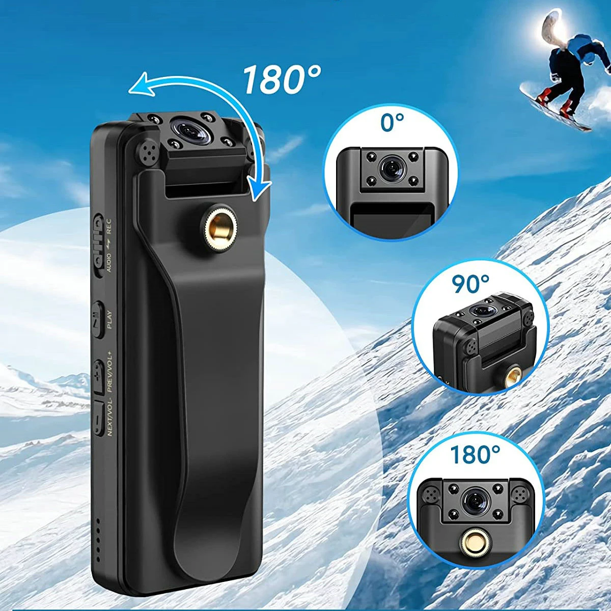 A22 Full HD 1080P Sports DV Night Vision 2200mAh Motion Detection Digital Camera Long Battery Life LCD Screen Mini Camcorder 3