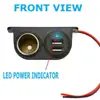 USB Ports Socket DC 5V 3.1A Dual USB Built-In Car Camper Adapter Cigarette Lighter Multi Plug Charger Port Socket Car Accessory 5