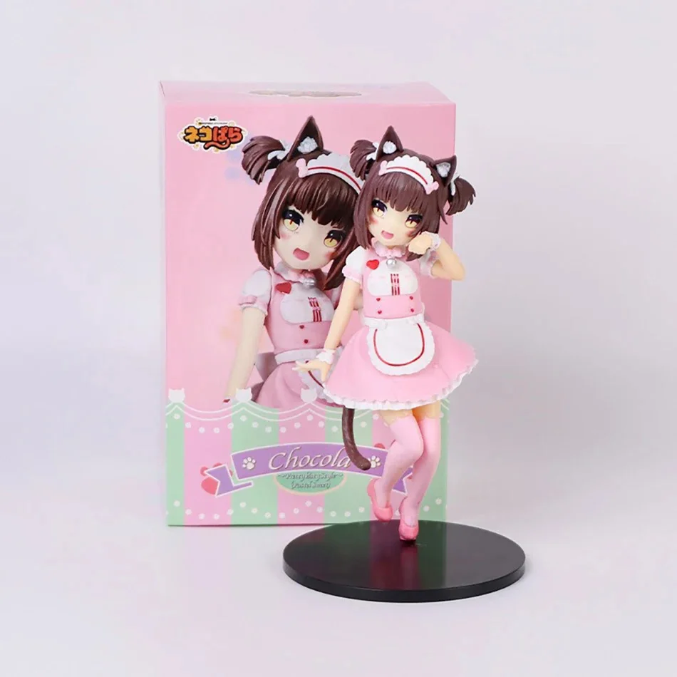 Cute 18cm Cat Maid Anime Figure - Nekopara Vanilla and Chocolate Style Collectible PVC Toy Doll Gift