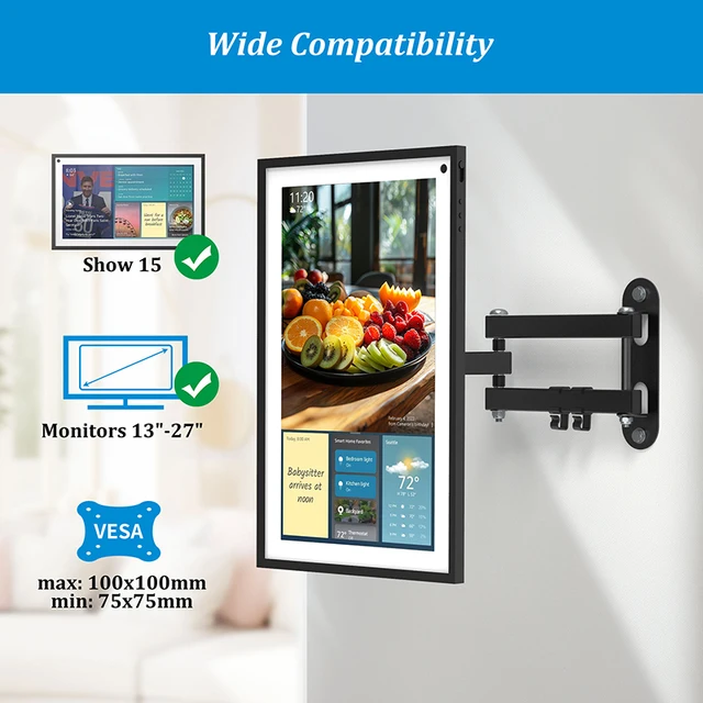 新品】Echo Show 15 + MISSIONフレーム + 固定金具セット Amazon