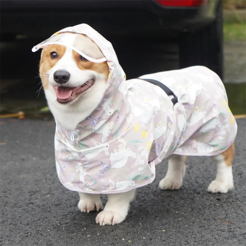 Dog Raincoat Fullnai Rainy Season Puppy Dog Raincoat Waterproof Pet Clothes for Dogs mascotas Apparel Impermeable Corgi Shiba Inu Rain Coats dog raincoat