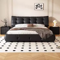 Table de chevet rembourrée fantaisie, lits de rangement modernes pour chambre à coucher, salon de couchage, accessoires pour la maison 2