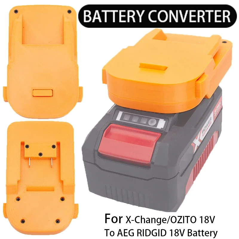 Battery Adapter for Einhell/X-Change/Ozito 18V Li-Ion Battery to AEG RIDGID 18V Li-Ion Battery Converter Power Tool Accessory