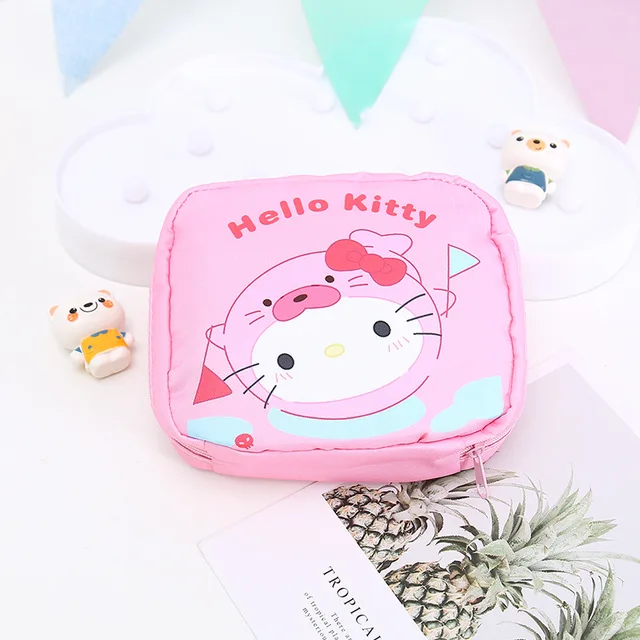Kawaii Anime Sanrios Ice series Cartoon Oxford Cloth Storage Bag Cute Portable Coin Purse Earphone Bag for Girls Birthday Gifts 2