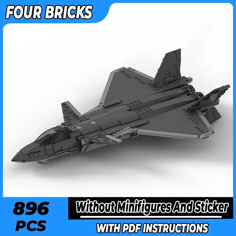 

Moc Building Bricks Military Airplane Model Chengdu J-20 Fighter Technology Modular Blocks Gift Christmas Toys DIY Sets Assembly
