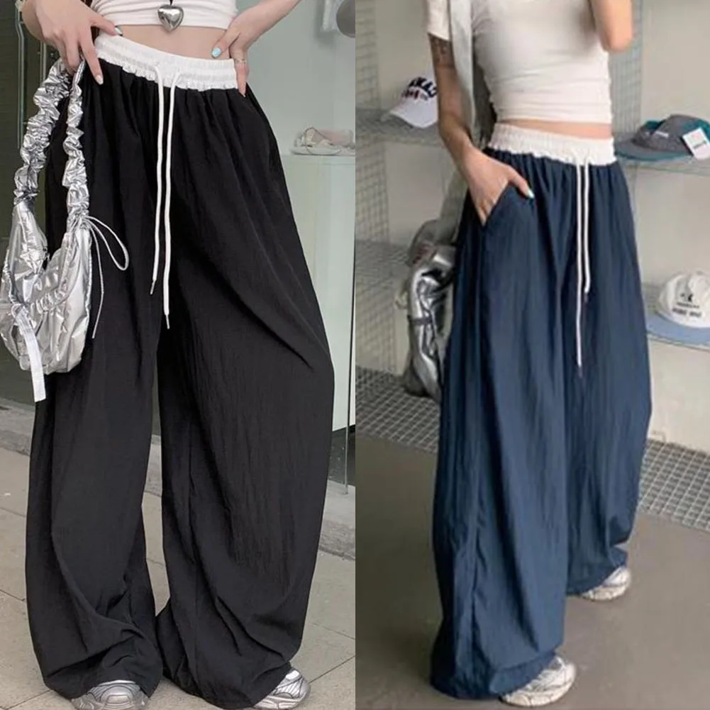 Lässiger Ausflug für den täglichen Gebrauch, schwarze Y2K-gestreifte Hose, lässig, Frühling, Sommer, Herbst, Winter, Urlaub, Urlaub, Alltag, brandneu – Detail 1