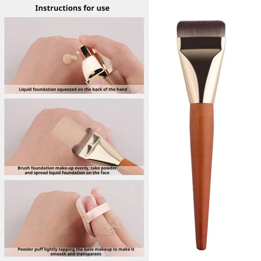 Ultra Thin Foundation Brush Flat-head Slanted-head Smooth Traceless Makeup Brush Soft Bevel Design Contour Brush Cosmetic Tools