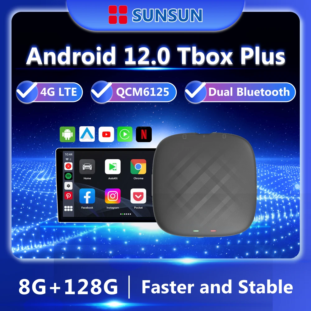 CarPlay Ai Box Android 12 Snapdragon QCM6125 Wireless Car Play Android