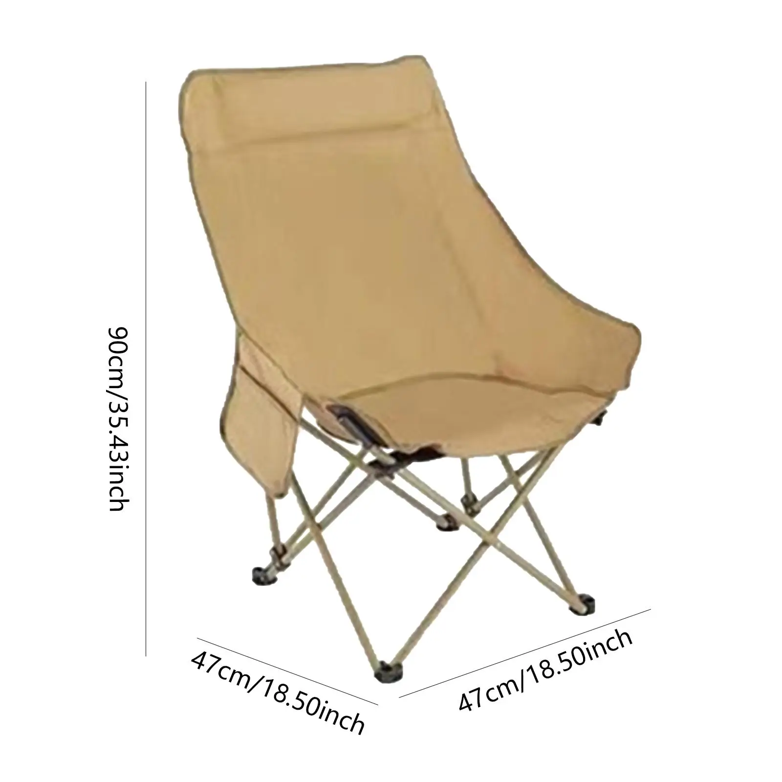 Folding Chair Stable Camping Gear for Beach Household Outside Activities