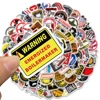 98PCS Funny Hard Hat Brand Sign Cool Sticker Construction Workers Helmet Motorcycle Car Tools Laptop Bicycle Gift Stickers 5