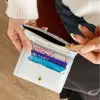 Retro Fashion Mini Short Wallet PU Leather Large Capacity Coin Purse Solid Color Card Holders Girl 5