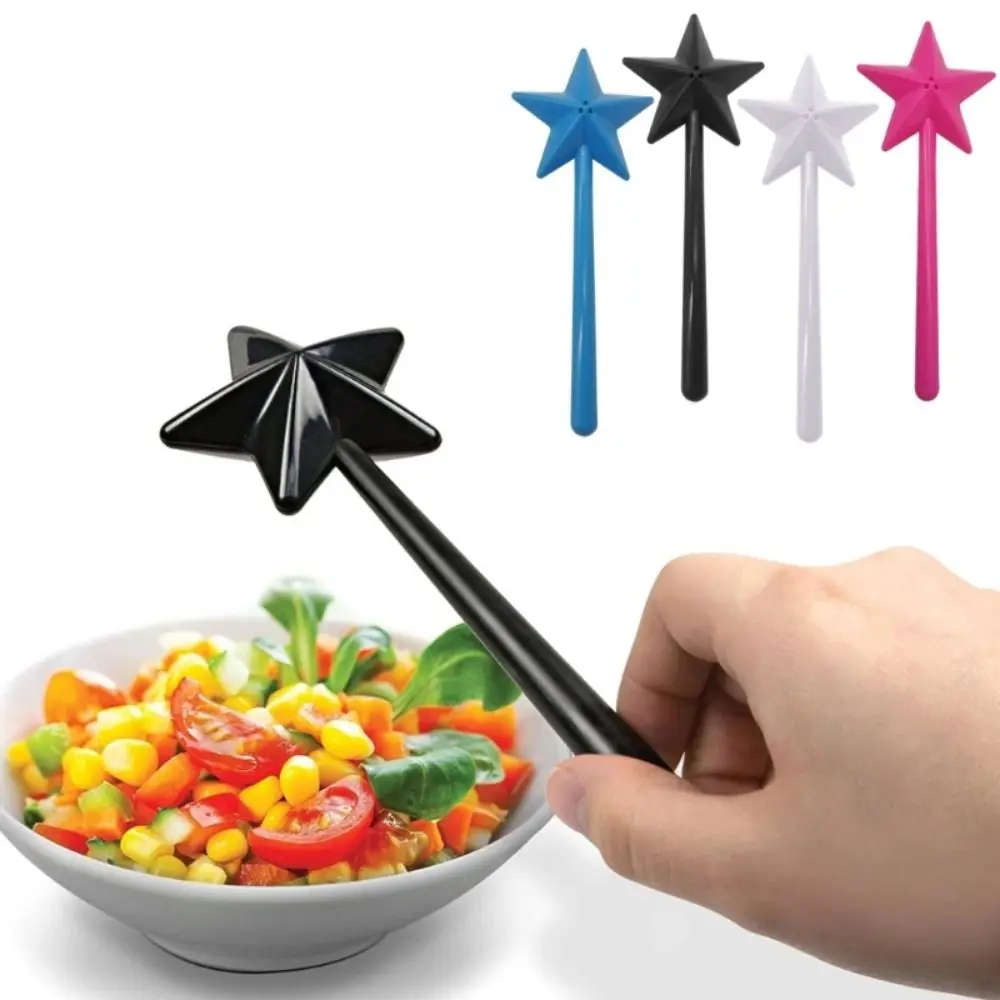 Creative Plastics Salt Shakers Refillable Star Seasoning Shaker Household Long Hand Salt Pepper Magic Wands BBQ Supplies Salt Shaker Salt Pepper Shakers