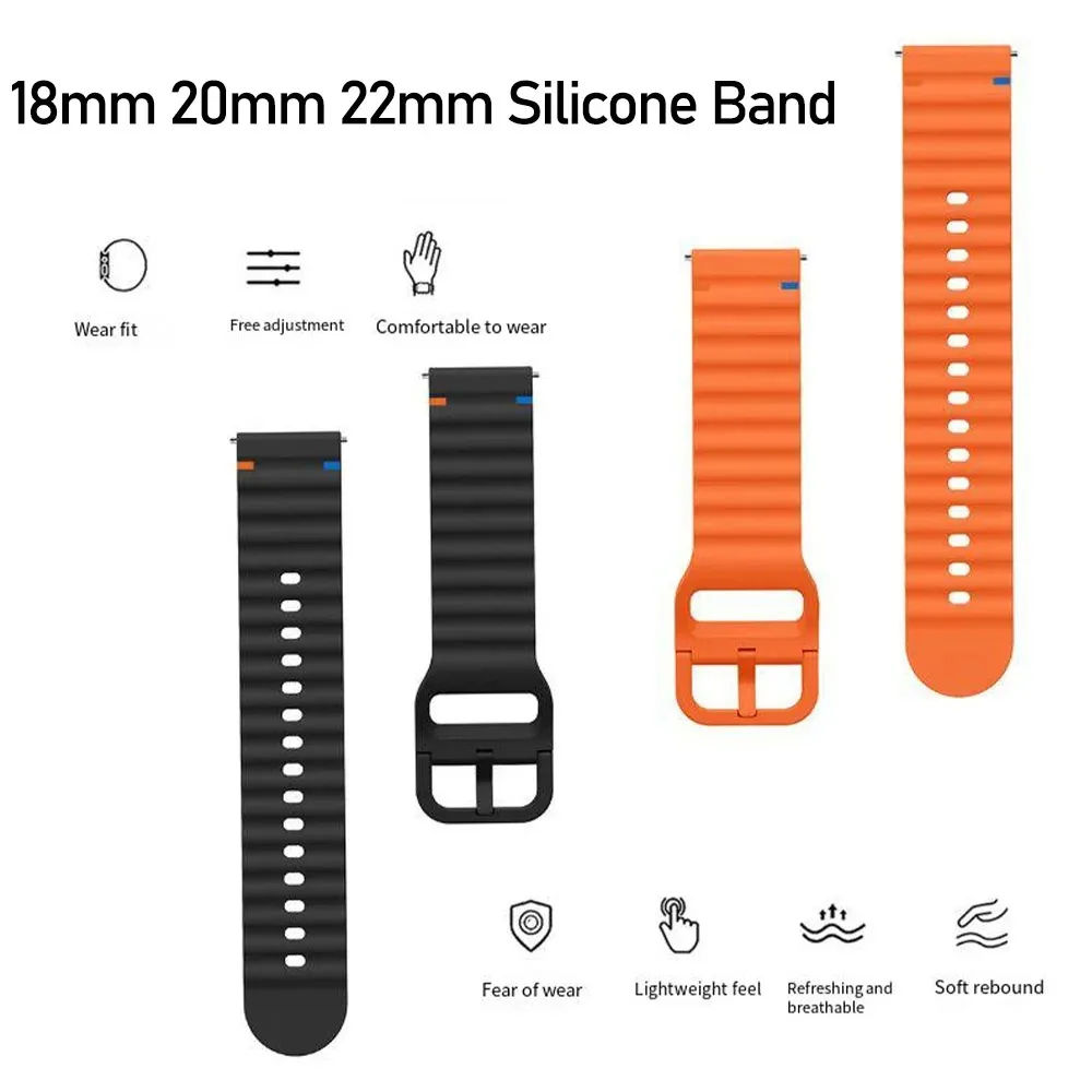 Soft Silicone Sports Wristband Strap - Multiple Size Options Available