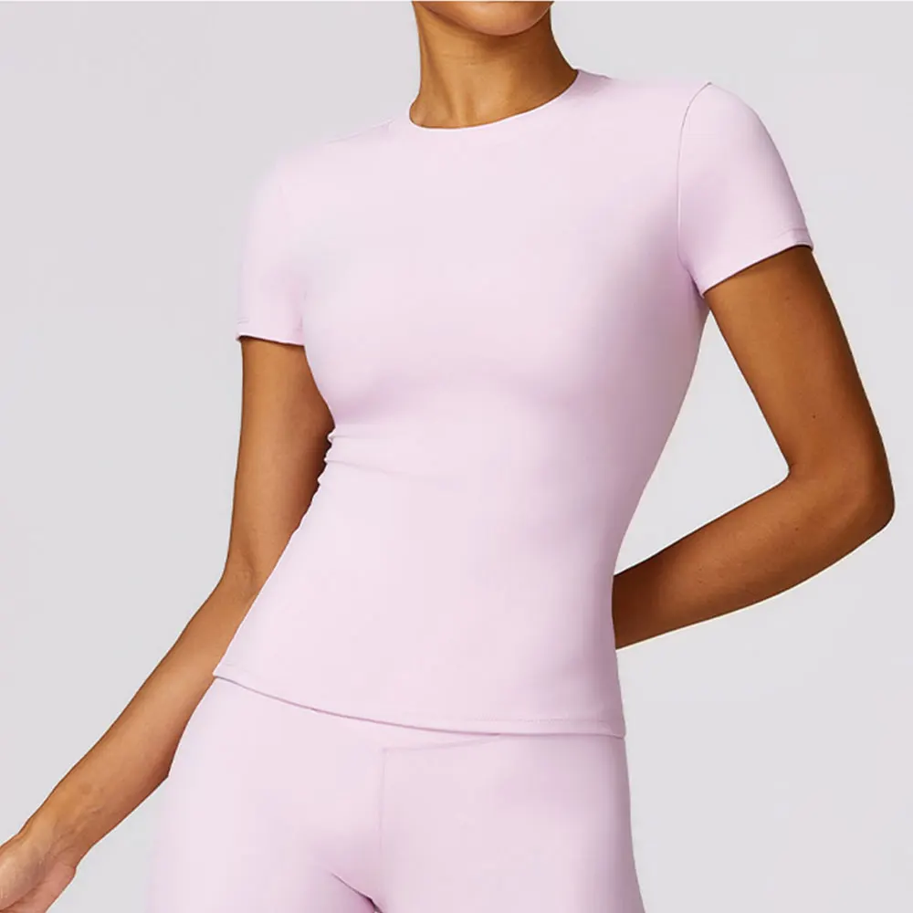 Yoga Shirts Women Top Quick Dry Running Tops Tights Push Up Workout Gym Clothes Female Short Sleeve Fitness Sports T-Shirts 6