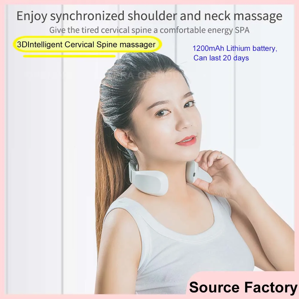 Smart 3D Magnetic Pulse Electric Neck Shoulder Massage Vibratior Heat Massaggio Della Colonna Vertebrale Cervicale Sollievo Dal Dolore Massaggiatore P