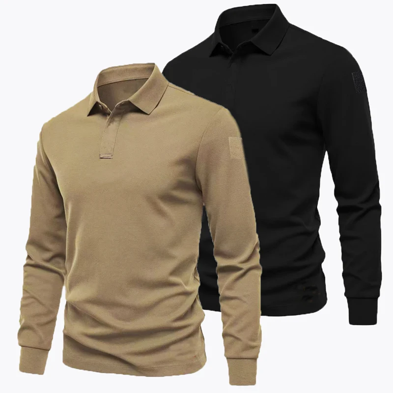Sport T Shirt Long Sleeve T Shirt Men's M-4XL Quick Dry Pullover Long Sleeve Shirts Oversized Breathable Clothes Tactical Elastic Plain Turn-down Sports T-shirts