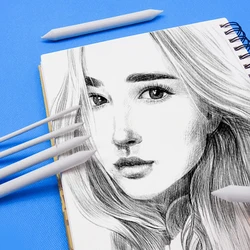 Set 6pcs Tortillon Professional Sketch Paper Brush Pen Blending Smudge Stump Stick