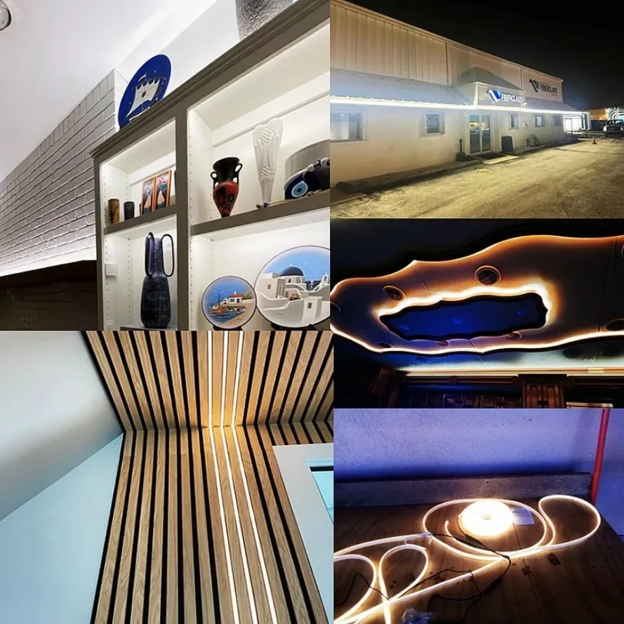 High-Brightness COB LED Strip Light - 220V, IP67 Waterproof, EU Plug, Flexible Outdoor Lighting Solution